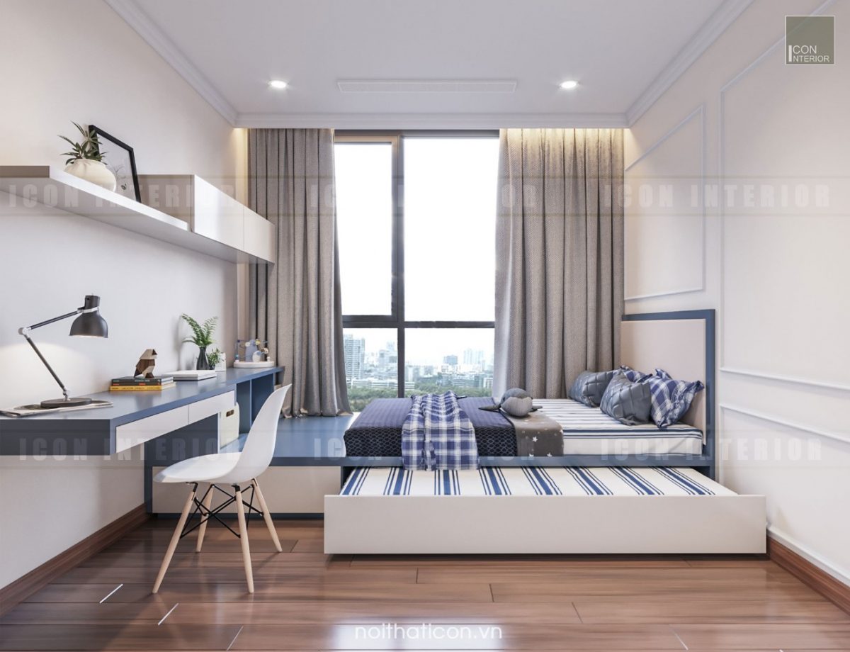 mẫu thiết kế phòng ngủ nhỏ căn hộ chung cư đẹp