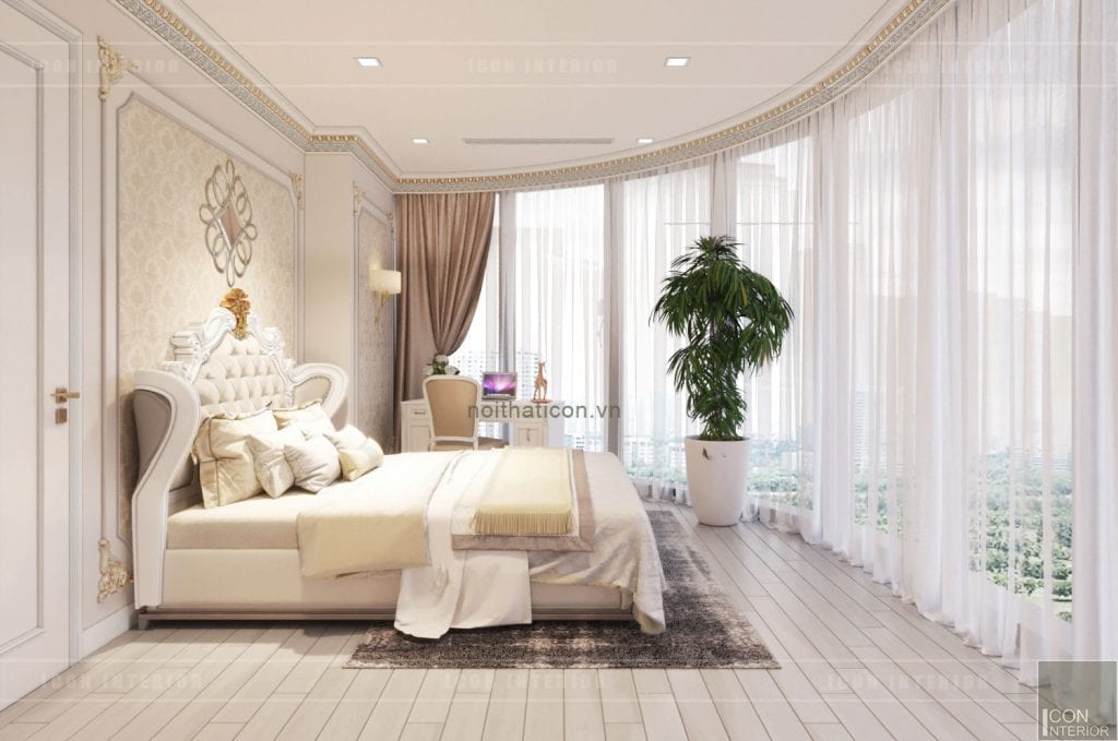 thiết kế nội thất tân cổ điển chung cư - phòng ngủ 8