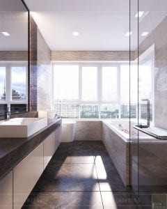 thiết kế căn hộ grand riverside - phòng tắm