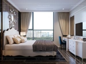 thiết kế nội thất căn hộ landmark 4 - phòng ngủ master 2