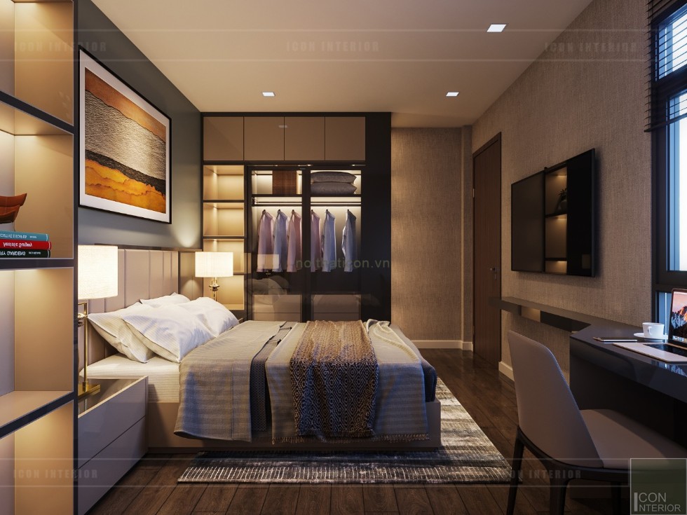 phong cách hiện đại trong thiết kế nội thất phòng ngủ khách