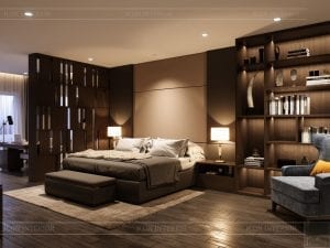 thiết kế nội thất biệt thự cao cấp - phòng ngủ master 3