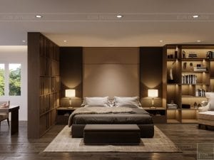 thiết kế nội thất biệt thự hiện đại - phòng ngủ master 4
