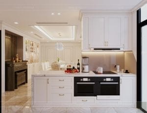 thiết kế nội thất lux 6 vinhomes golden river - phòng bếp 2