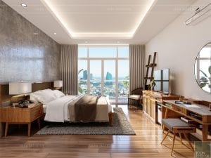 thiết kế nội thất căn hộ ocean vista - phòng ngủ master 1