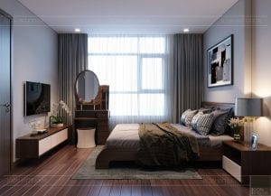 thiết kế căn hộ de capella - phòng ngủ master 2