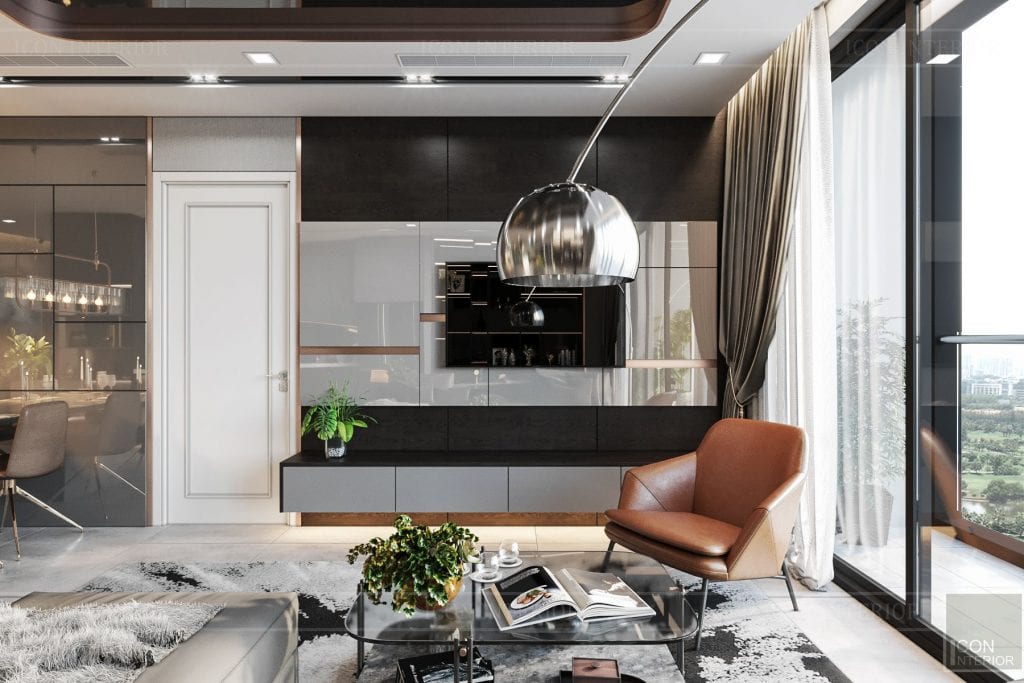 thiết kế nội thất căn hộ vinhomes ba son - phòng khách 5