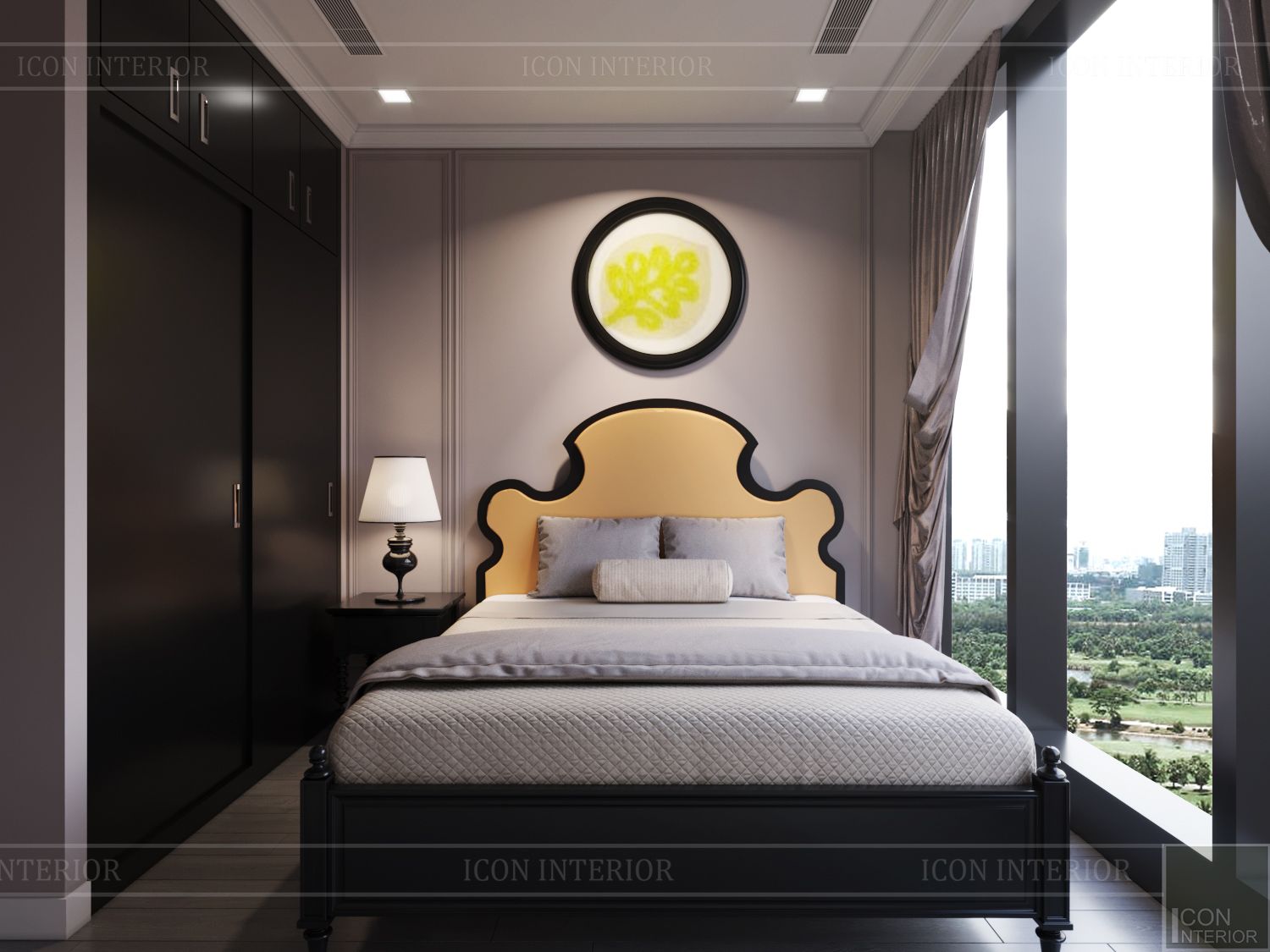 Thiết kế chung cư 70m2 đẹp Vinhomes Golden River - phòng ngủ