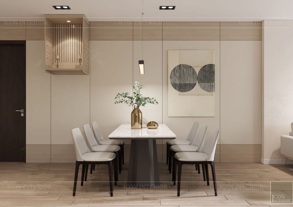 thiết kế nội thất theo phong cách tối giản - phòng khách bếp 5