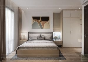 thiết kế nội thất theo phong cách tối giản - phòng ngủ master 2