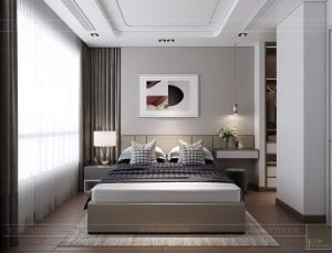 thiết kế nội thất chung cư kingdom 101 - phòng ngủ master