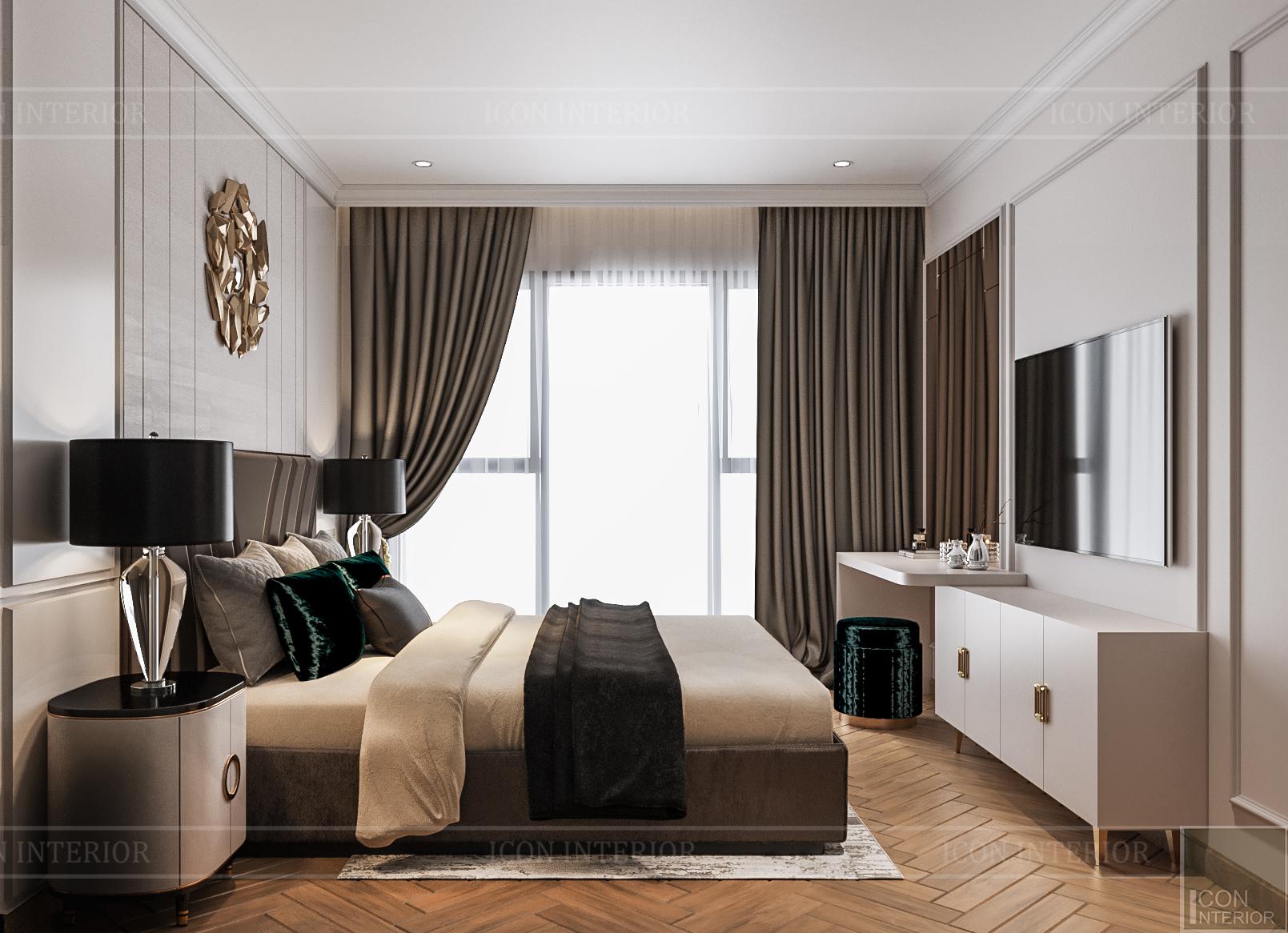 Thiết kế nội thất căn hộ Feliz En Vista - phòng ngủ master 1