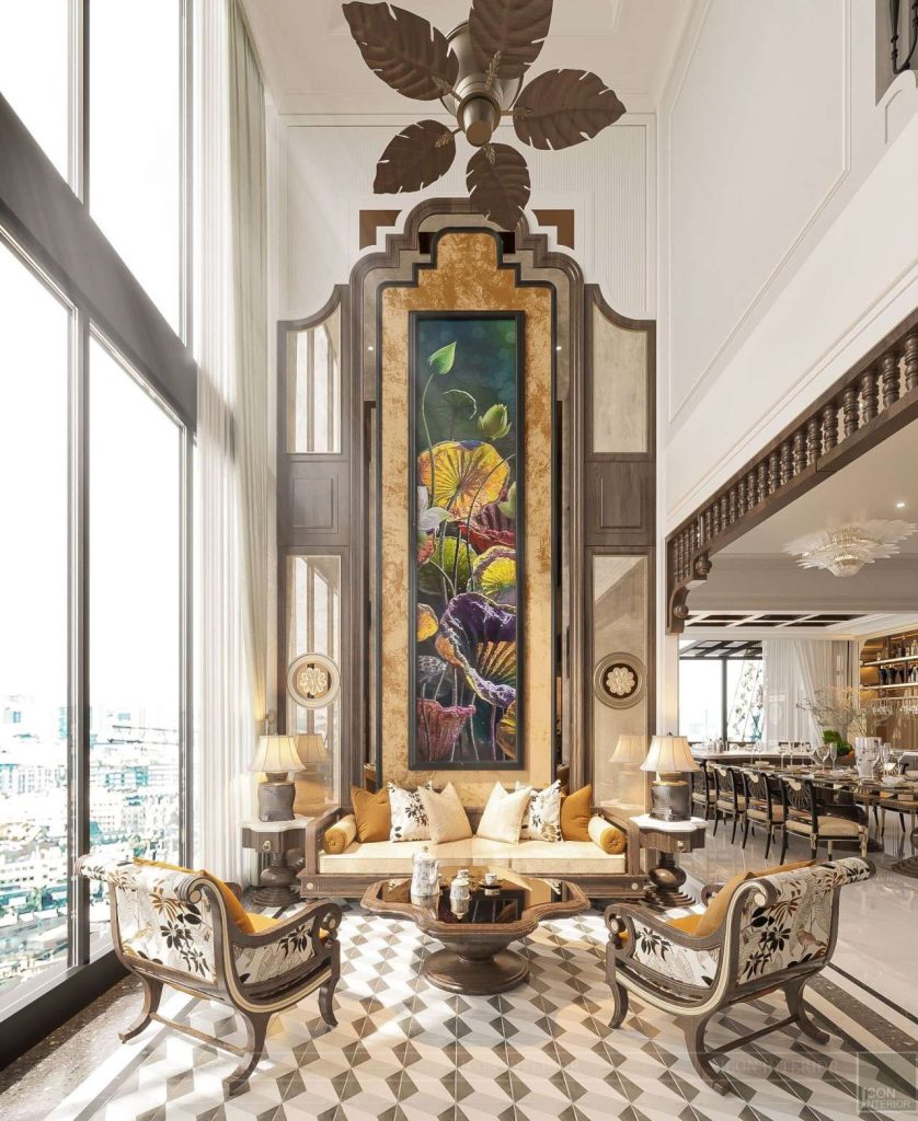 Thiết kế penthouse phong cách Indochine cao cấp