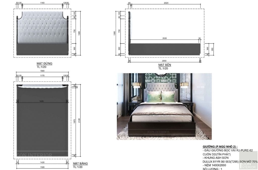 Kích thước tiêu chuẩn của đồ nội thất 3
