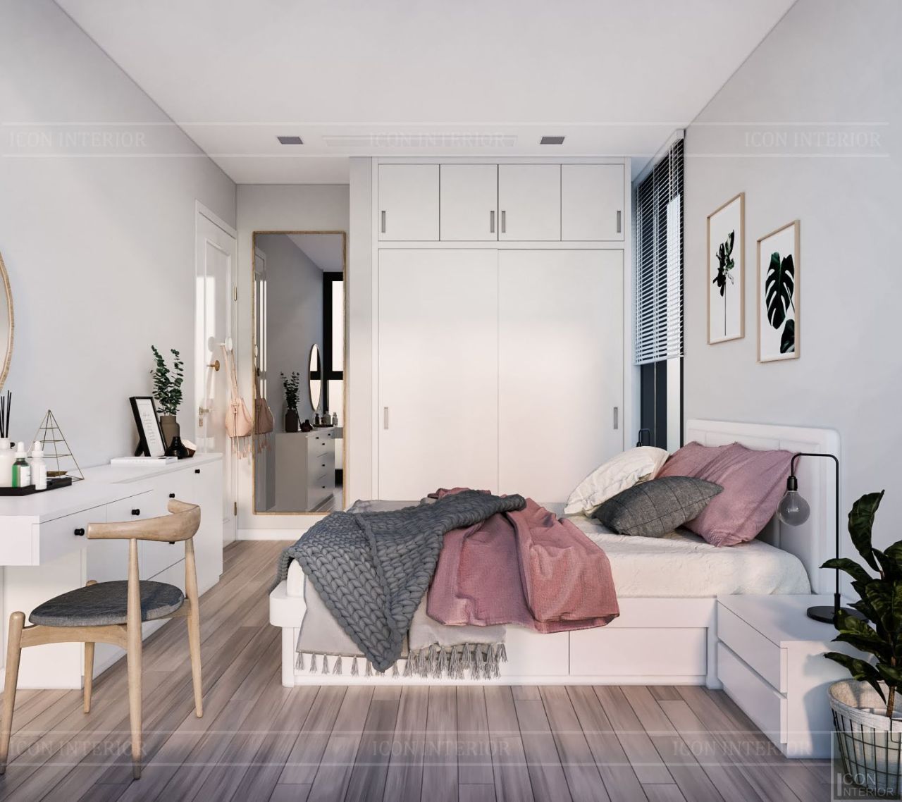 Mẫu thiết kế nội thất phòng ngủ căn hộ Vinhomes Golden River