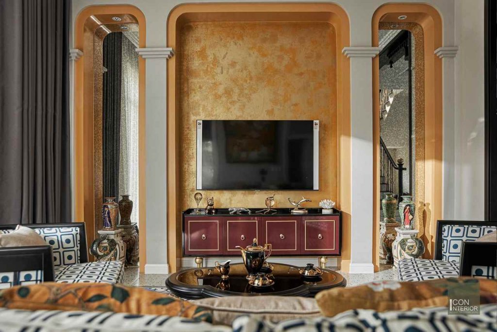 Hình ảnh thực tế nội thất phong cách Indochine tạo phòng khách 