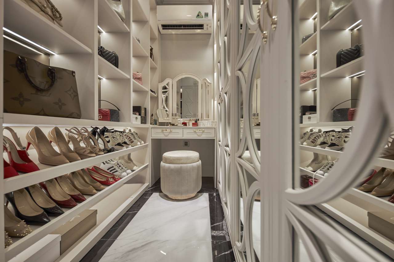 Thiết kế tủ giày phong cách Tân cổ điển đẹp nhất cho không gian ngôi nhà