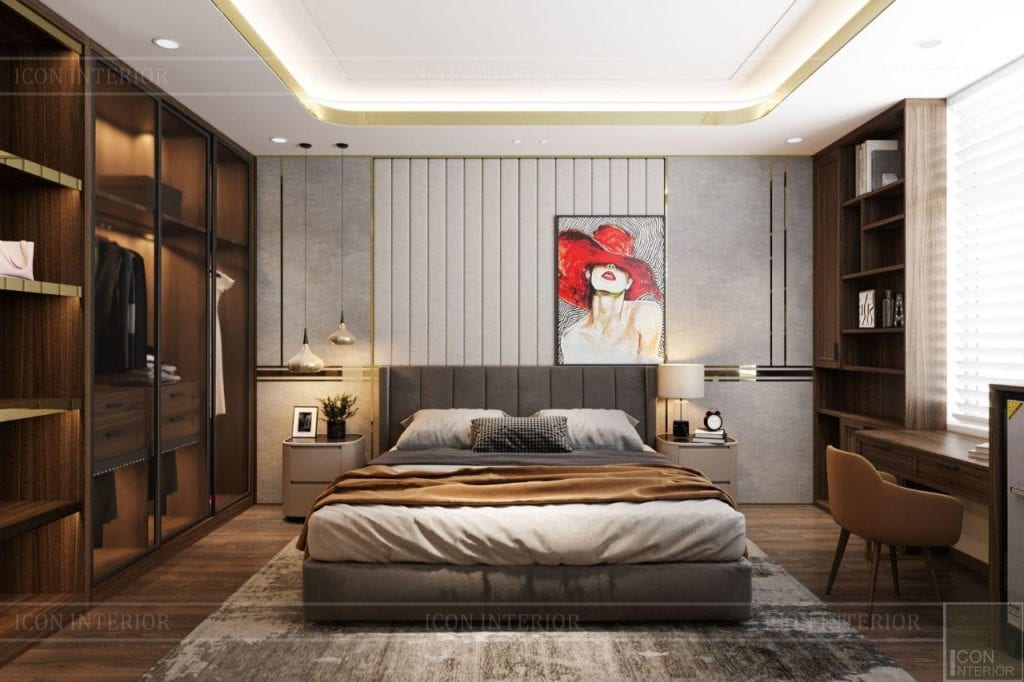 Phòng ngủ master có thể trở thành không gian thể hiện gu thẩm mỹ của gia chủ. 