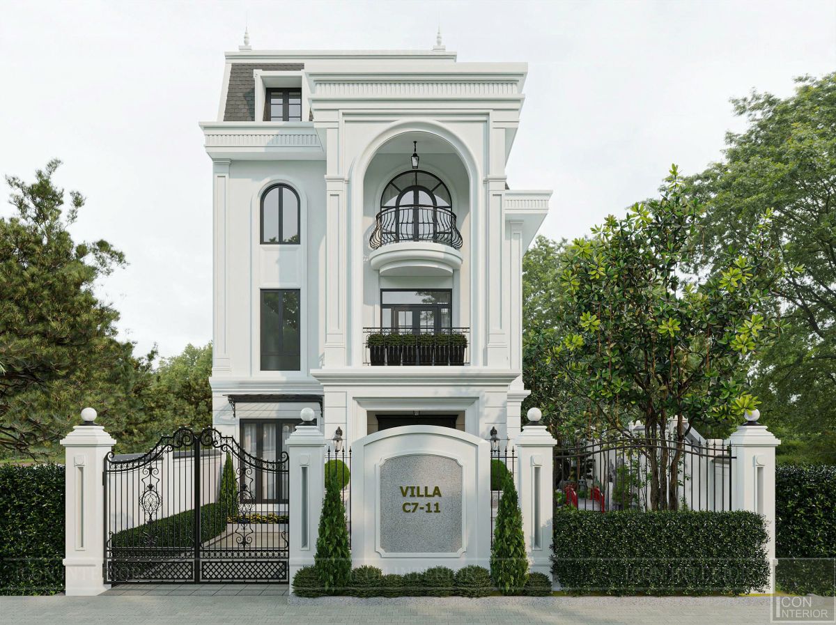 Mẫu thiết kế villa phong cách Neo Classic.