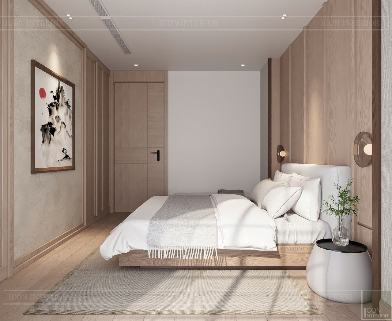 Thiết kế nội thất phòng ngủ đầy sang trọng.